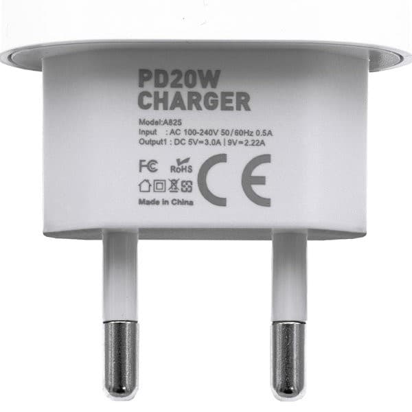 iPhone-laddare - Strömadapter - 20W USB-C - Snabbladdare Vit 1 Strömadapter (20W)