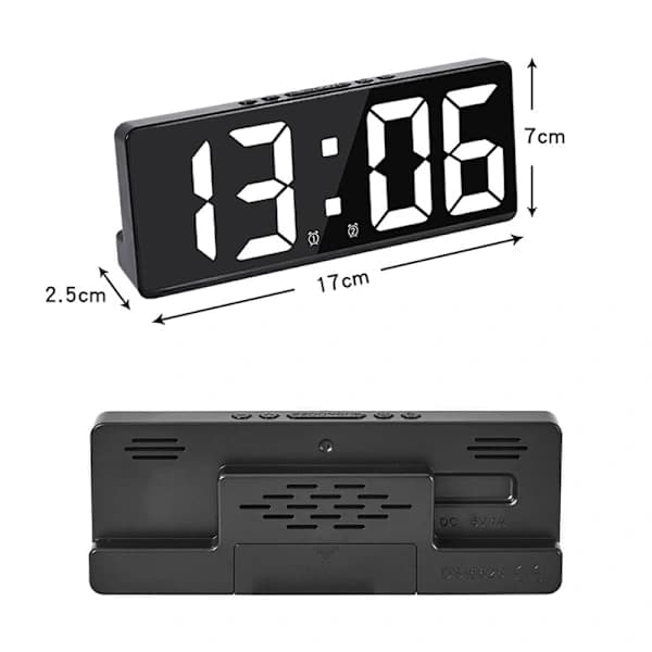 Väckarklocka med LED-display Röd Röd