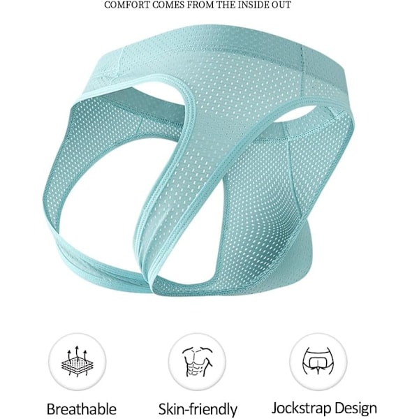2025 Senaste Modell Herr 5-Pack Jockstrap Sömlösa Underkläder Stringkalsonger Mesh Jock Strap Atletisk Support 5-pack Large