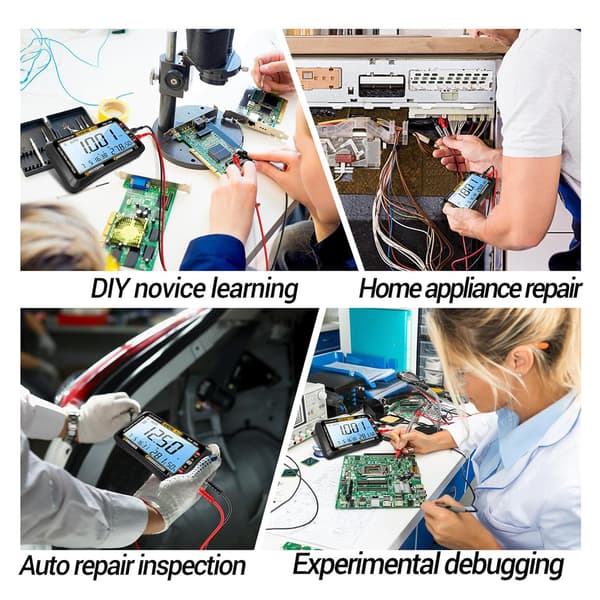 2025 Seneste Model Digital Multimeter Tester, 4000 Tællinger Spændingstester, Auto-Ranging TRMS Volt Meter, Stort LCD Ohm Meter Måler AC/DC Strøm
