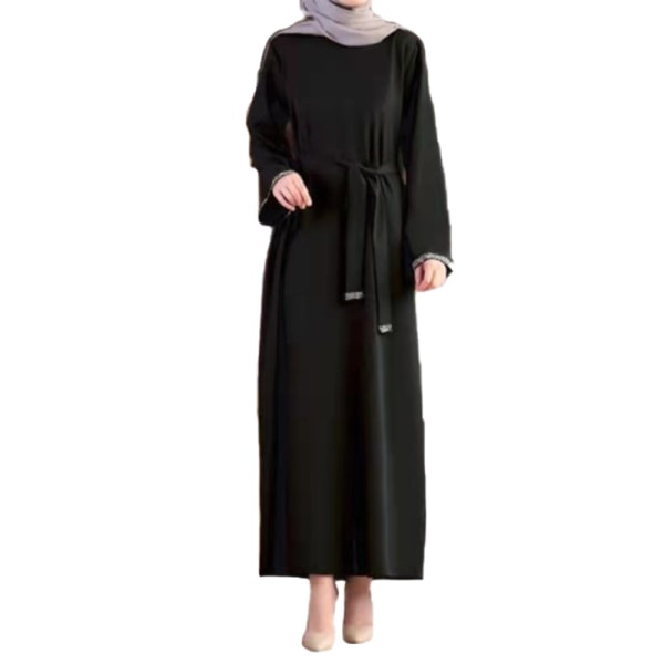 Fashionabla muslimska kvinnors klänning black 4XL