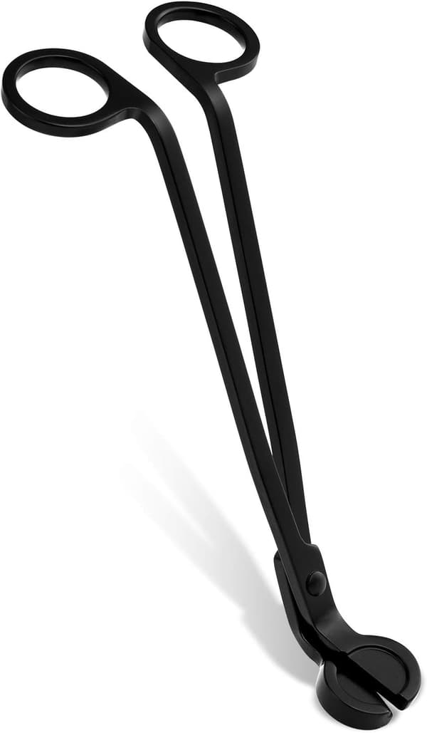 Premium veketrimmer for stearinlys - matt svart rustfritt stål kutter