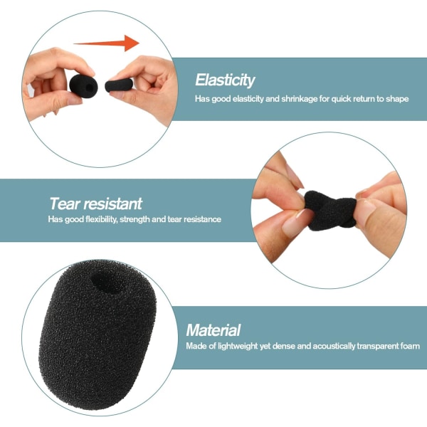 Headset Mikrofonskydd (15 delar) - Skumvindruta för Lavalier