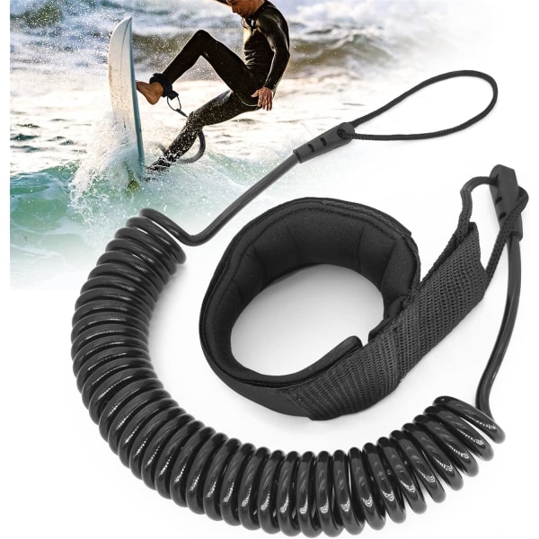 10ft Surfboard SUP-koppel - 7MM Spiral TPU för Paddle Board och Bodyboard
