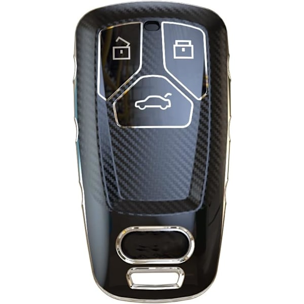 för Audi Nyckelfodral, Premium Mjuk TPU 360 Graders Fullständigt Skydd Nyckelfodral Tillbehör Kompatibla med Audi A4 Q7 Q5 TT A3 A6 SQ