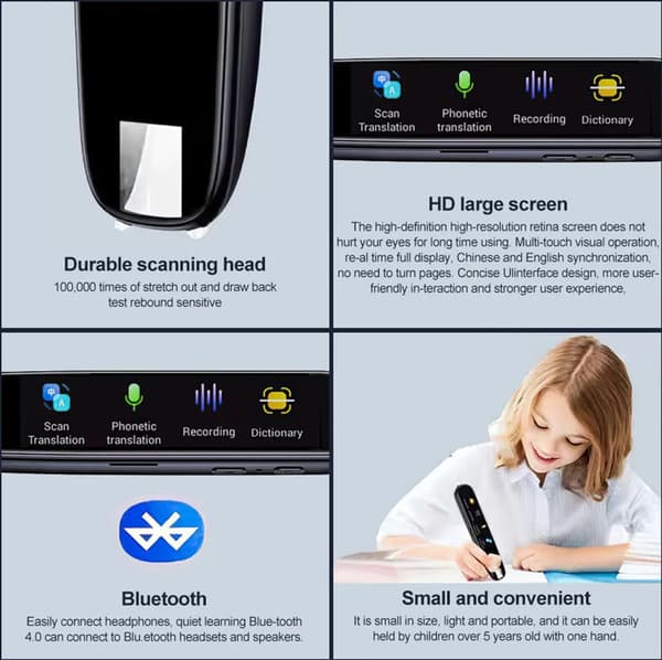 Smart Scan oversettelsespenn, tekstlesepenn, språoversettelsesenhet