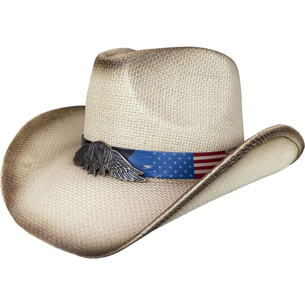 Western Outback Cowboyhatt Herr Dam Stil Halm Filt Beige Usa