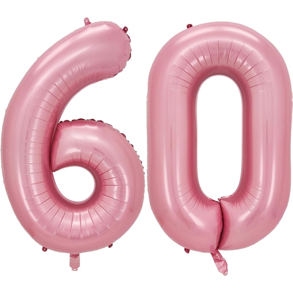 40 tums rosa 60 nummer ballonger Stor jätte jumbo stor nummer 60 folie 91e3  | Fyndiq