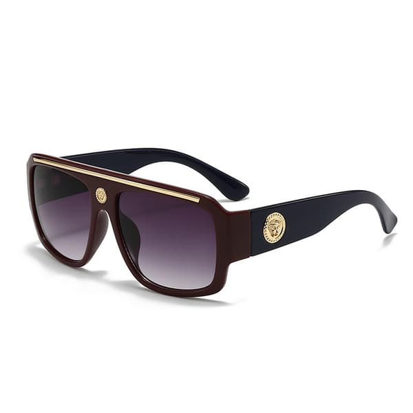 2026 Retro Oversized Solbriller - Stilige og Trendy Red frame gradient gray