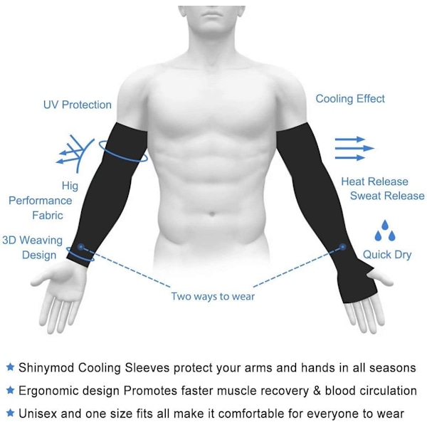 2025 Senaste Modell  Ärmar för Män och Kvinnor Värmande Tatueringstäckning Solskydd Anti-UV UPF 50 Mörkgrå Medium
