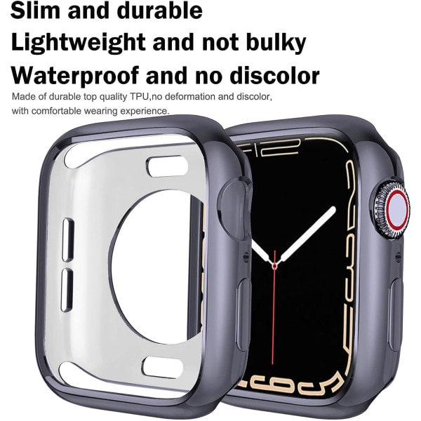 För Apple Watch Case 42mm Serie 3/2 Mjuk plating space grey 42 mm