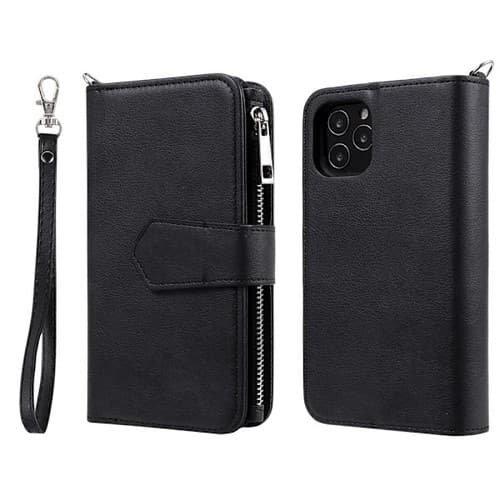 iPhone 12 / 12 Pro - 2-i-1 Magnetiskt Skyddsfodral / Plånboksfodral - Svart