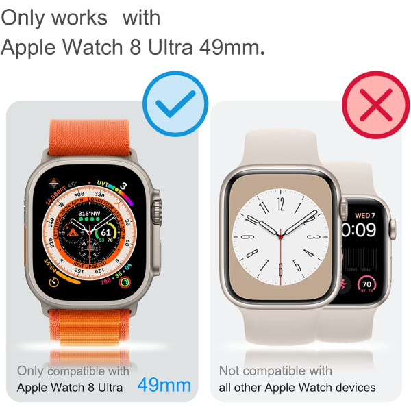 för Apple Watch Ultra Band, Robust case med skyddande sportband