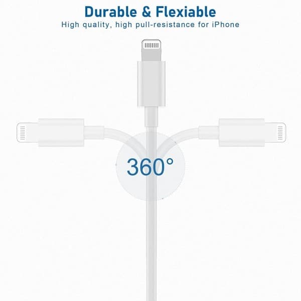USB-C Oplader til iPhone - Datakabel/Stik - 20W - Hurtigoplader 4-pak 1.8m