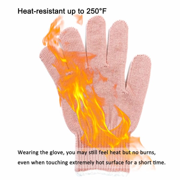 2 professionella värmebeständiga handskar
