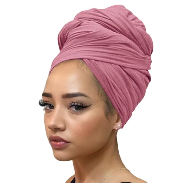 Stretchhuvudsdukar Pannband för muslimska mjuka andas Scarf-pink