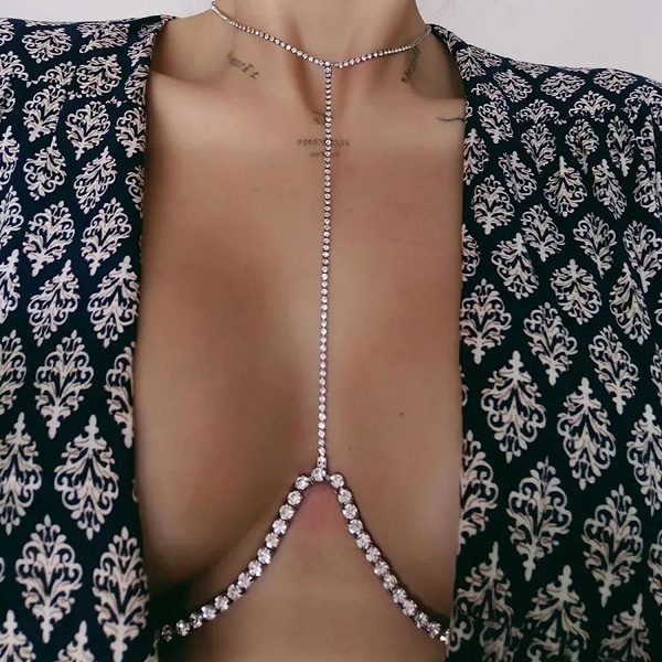 Gold Body Chain Smycken för kvinnor Body Chain halsband G