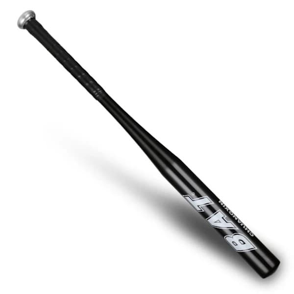 Baseballbat i fuld aluminiumslegering, sort