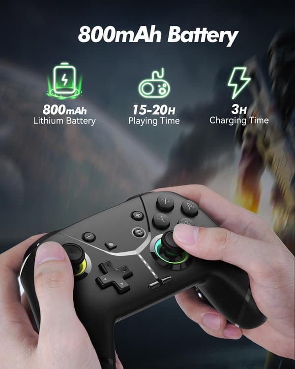 2025 Seneste Model Trådløs Switch Controller til Nintendo Switch 2/Switch/Lite/OLED, Bluetooth Game Controller til iPhone/Android/PC/Steam