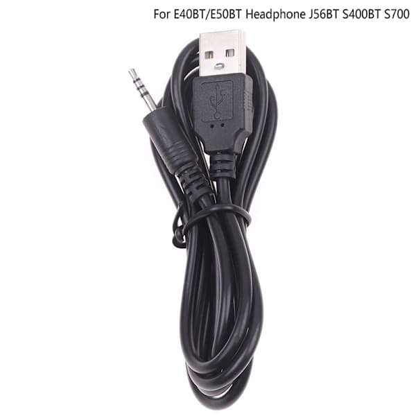 USB-laddningskabel för Synchros E40BT/E50BT hörlurar svart