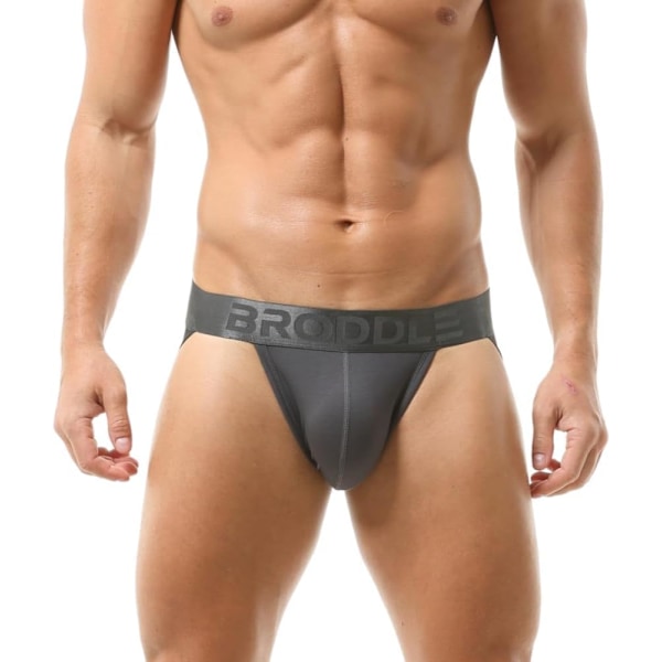 2025 Senaste Modell Herr Jockstrap Atletisk Support Manlig Aktiv Sport Jock Straps Underkläder Mörkgrå XX-Large