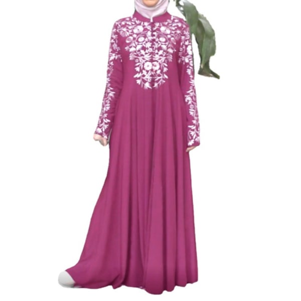 Muslimsk långärmad kjol för kvinnor med printed Blue