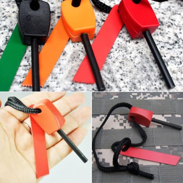 Eldstartare Stålflinta & Tändare Överlevnadskit - 3-pack