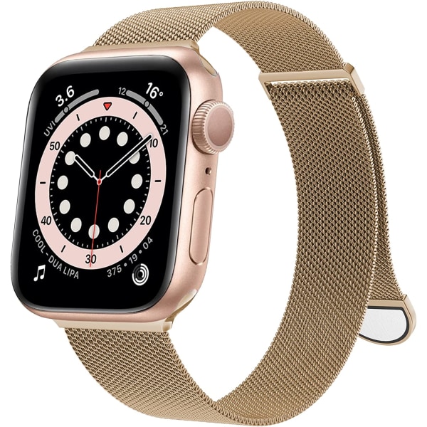 Kompatibel med Apple Watch Band Series Ultra SE 8 7 6 5 4 Gold 38mm/40mm/41mm