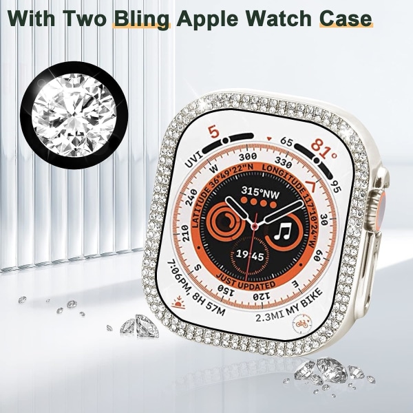 Kompatibel med Apple Watch Band Ultra 49mm med S-Starlight 49 mm