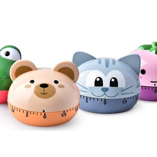 Køkkentimer med katte-design ABS, stålgrå
