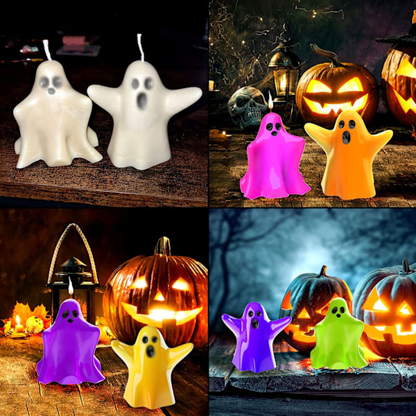 Spöklyktor Gjutformar, 2 st 3D Stora Halloween Spökform Ghost