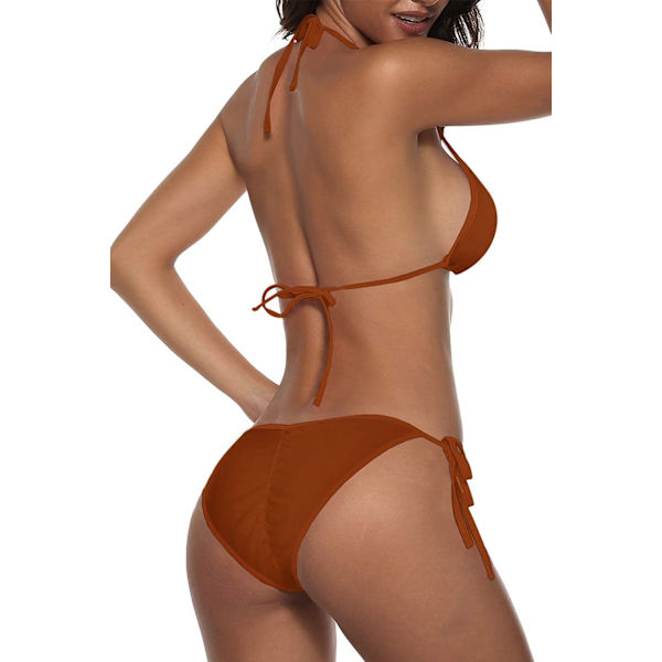 2025 Senaste Modell Dam Tvådelad Baddräkt Sexiga Badkläder Halter String Triangel Bikini Set
