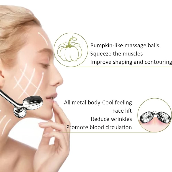 2025 Senaste Modell Ansiktsmassageapparat, Metall Ansiktsroller Gua Sha Massageverktyg för Ansikte Hals Ögon Kropp Hudvård, Ansiktsroller Gåvor för