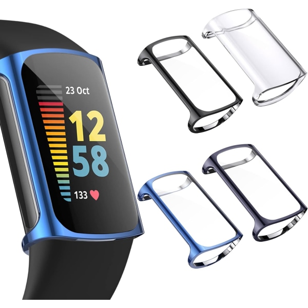 4-pack case för Fitbit Charge 5 - TPU case med full täckning