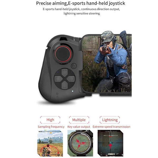 2025 Seneste Model Mobil Spilcontroller til iPhone iOS Android PC Trådløs Gamepad Joystick til iPhone 16/15/14/12, iPad, MacBook, Gala