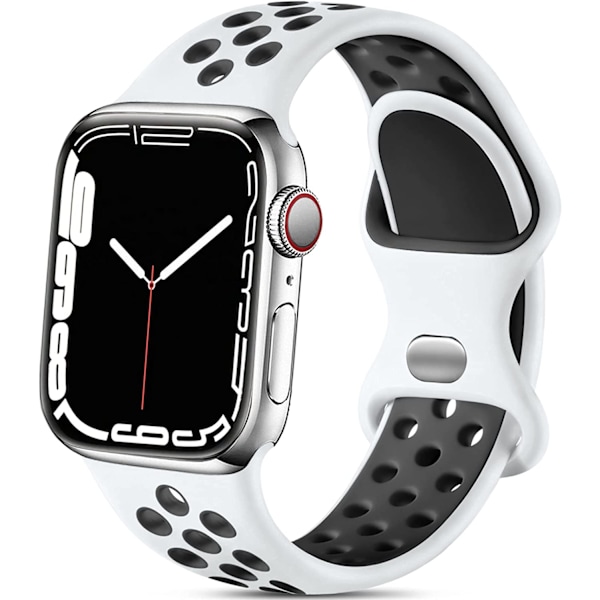 Kompatibel med Apple Watch Band 44mm 45mm 42mm 49mm White/Black 42mm/44mm/45mm/49mm M/L