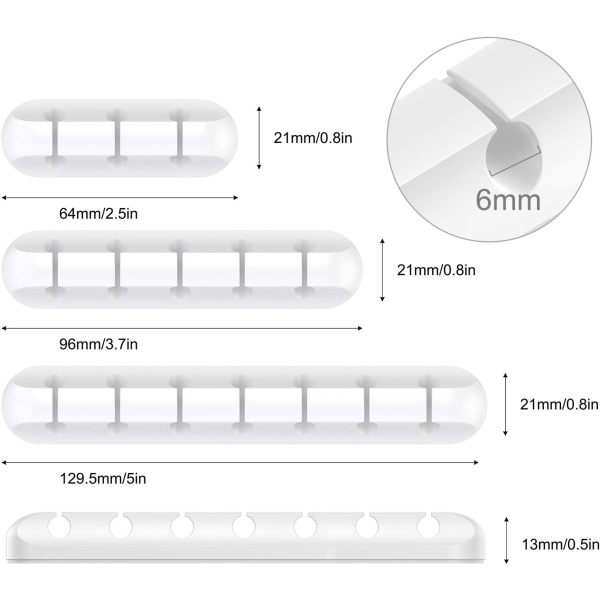 Kabelklämmor. 3-pack kabelhanteringssats