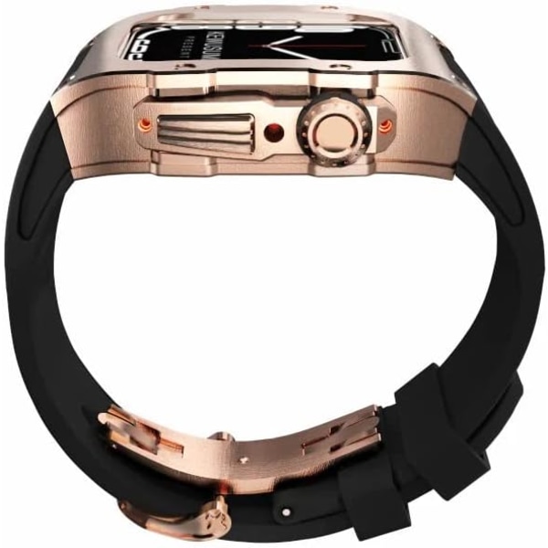 Rm mod-kit för Apple Watch Series 8 7 45 mm Metall Black Rosegold FOR 8 7 45MM