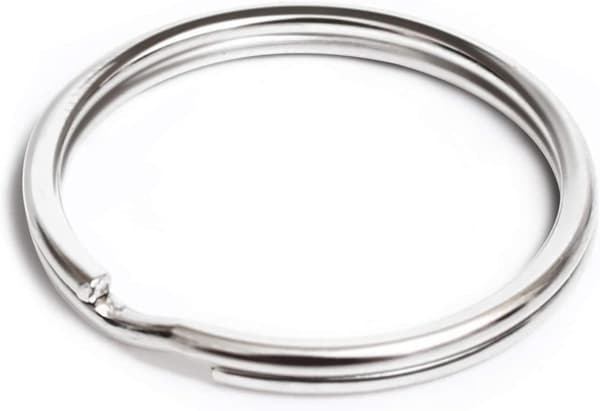Nøkkelringer 100 STK Rustfritt Stål Rund Delt Ring, 1\"