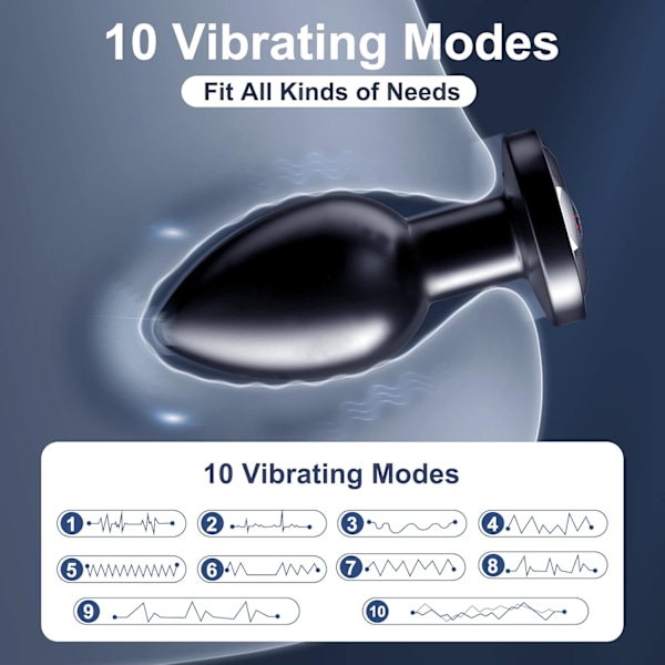 2025 Senaste Modell Metall Vibrerande Butt Plug Sexleksaker Vibrator