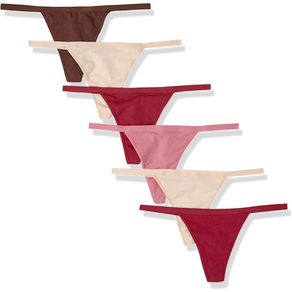 Damstringtrosa i bomull, 6-pack Warm Tones XS