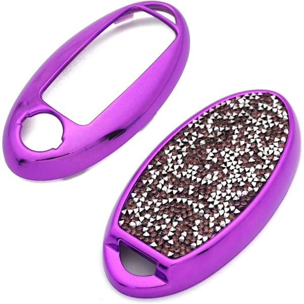 Royalfox 3 4 5 6 Knappar 3D Bling Tjejig Mode Nyckellös Fjärrkontroll Smart Nyckel Fob Fodral Skydd för Infiniti Nissan Murano Pathfinder Maxi