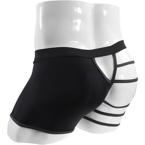 2025 Senaste Modell Herr Trosor Underkläder Is Silke Boxer Kalsonger Stringtrosor Sexiga Underkläder Raka Män Underbyxor Boxershorts-svart One Size