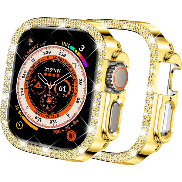Kompatibel för Apple Watch 38 mm case Bumper Cover Ultra Series 8 7 6 Gold-Ultra 49mm