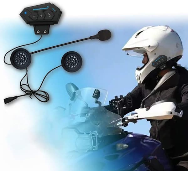 2025 Senaste Modell Hjälm Bluetooth Headset, BT-12 Motorcykelhjälm Intercom, Hjälmkommunikationssystem Stöder Handsfree, Stereomusik