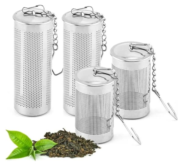 Tesæt i rustfrit stål, løs te-si, te-si/tefilter i rustfrit stål, tefilter/tebladfilter, krydderi-te-si/te-si
