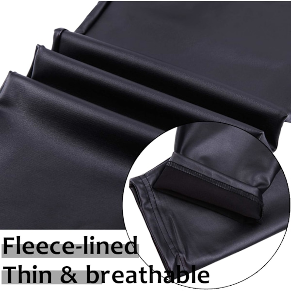 2025 Senaste Modell Dam Faux Läder Fleecefodrade Leggings Stretchiga Höga Midja PU Byxor Sexiga Butt Lift Tights