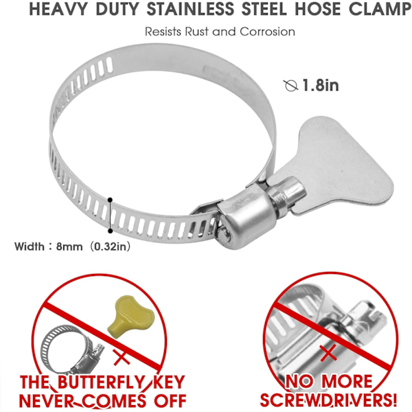 Högkvalitativ helt ny Poolslang Adapter Koppling 1-1/4\" eller 1-1/2\" Plast Pool Dammsugarslang Adapter för Swimmingpool V