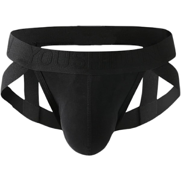 2025 Senaste Modell Herr Jockstrap Underkläder Tanga Atletiska Stöd Svart XX-Large