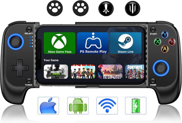 2025 Seneste Model Trådløs Telefoncontroller til iPhone/Android med Hall Joystick, Mobil Gaming Controller til iOS Support Xbox Game Pass